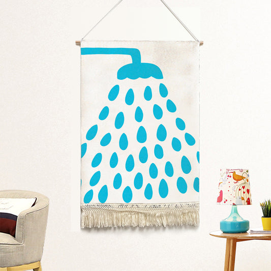 Feblilac Colorful Rain Shower Head Handmade Macrame Hanging Wall Decor Art