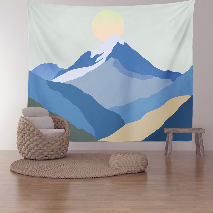 Feblilac the Snow Mountain of Sunrise Tapestry Wall Decor
