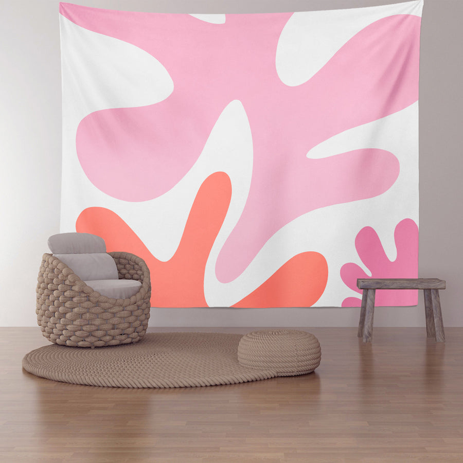 Feblilac Abstract Coral Tapestry Wall Decor