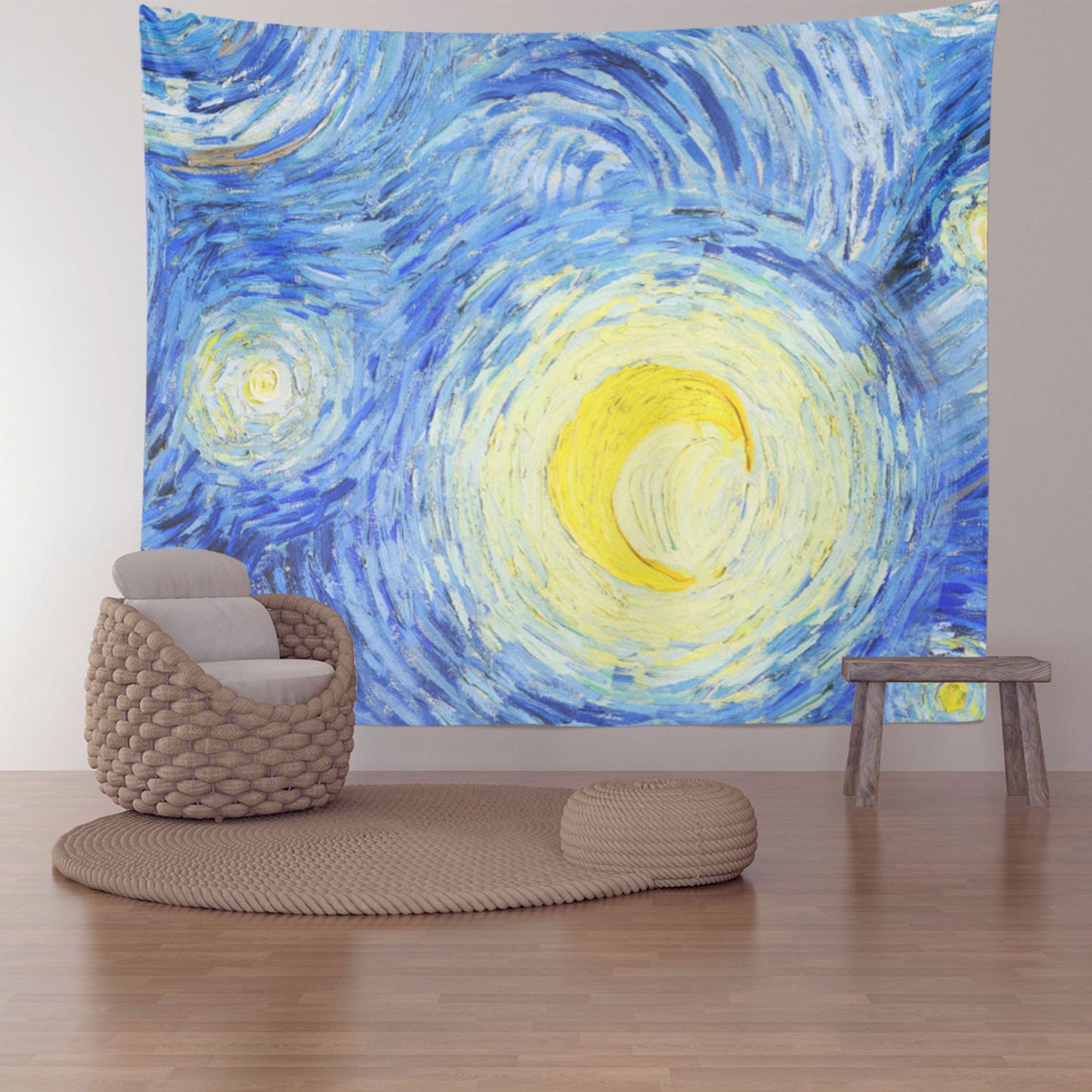 Feblilac Van Gogh Irregular Starry Sky Tapestry Wall Decor