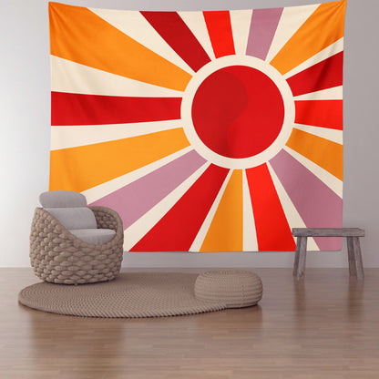Feblilac Sun Rays Shining Tapestry Wall Decor
