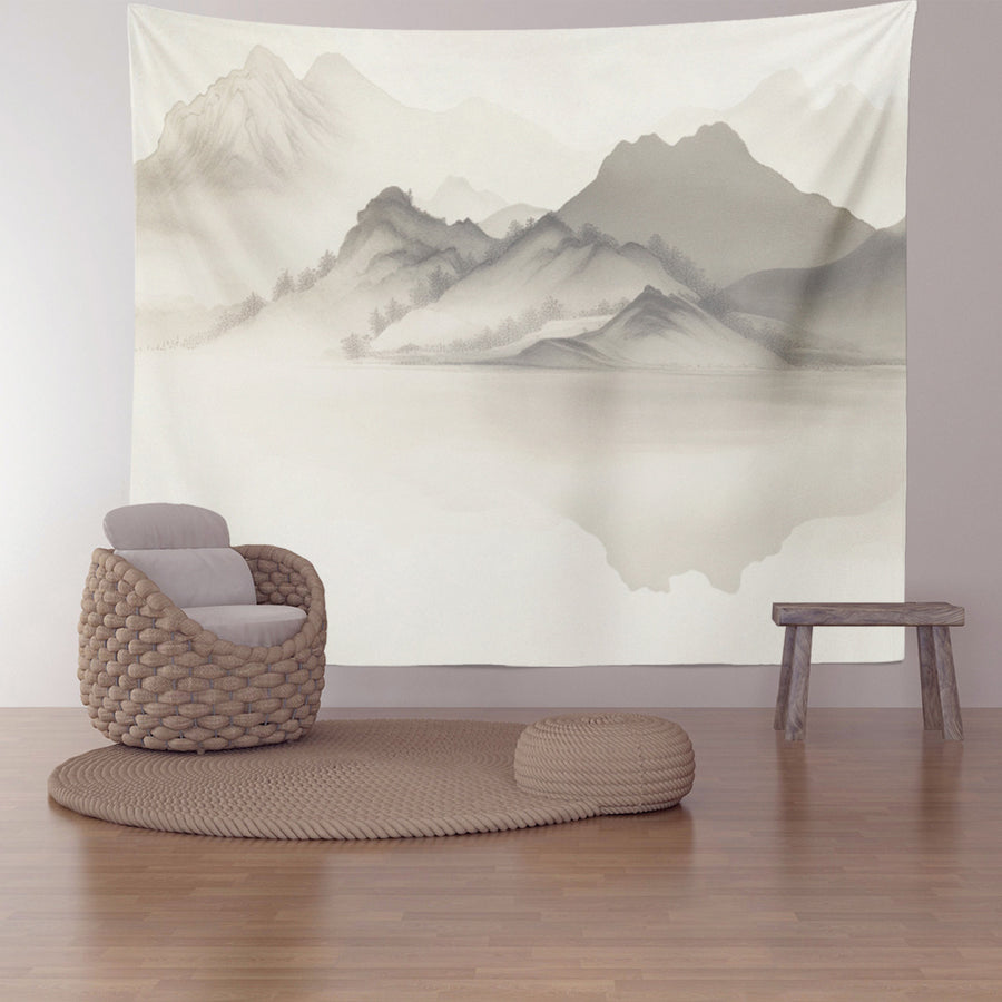 Feblilac Boat Landscape Tapestry Wall Decor