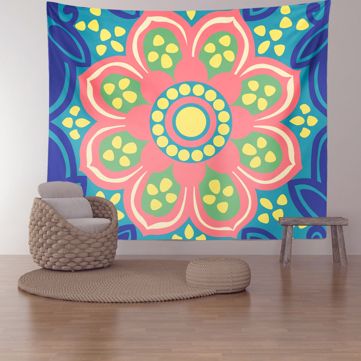 Feblilac Bohemian Lotus Tapestry Wall Decor