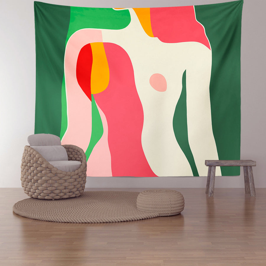 Feblilac Modern Abstract Woman Tapestry Wall Decor