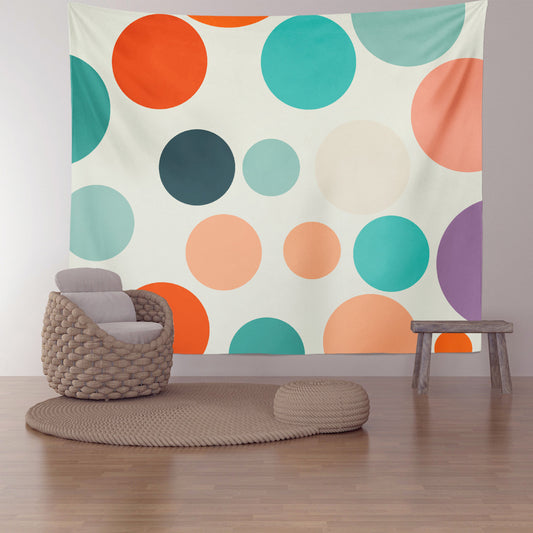 Feblilac Colorful Polka Dots Tapestry Wall Decor