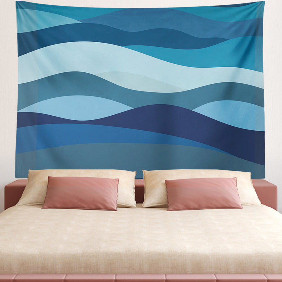 Feblilac Blue Ocean Waves Tapestry Wall Decor - view 2