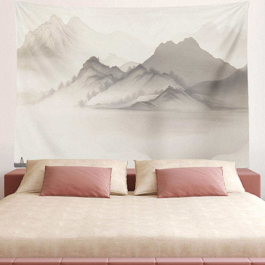 Feblilac Boat Landscape Tapestry Wall Decor - view 2