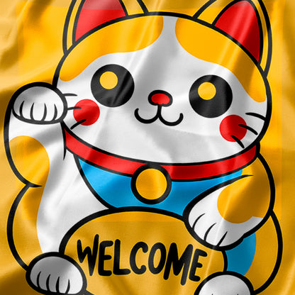 Feblilac Lucky Cat Welcome Tapestry