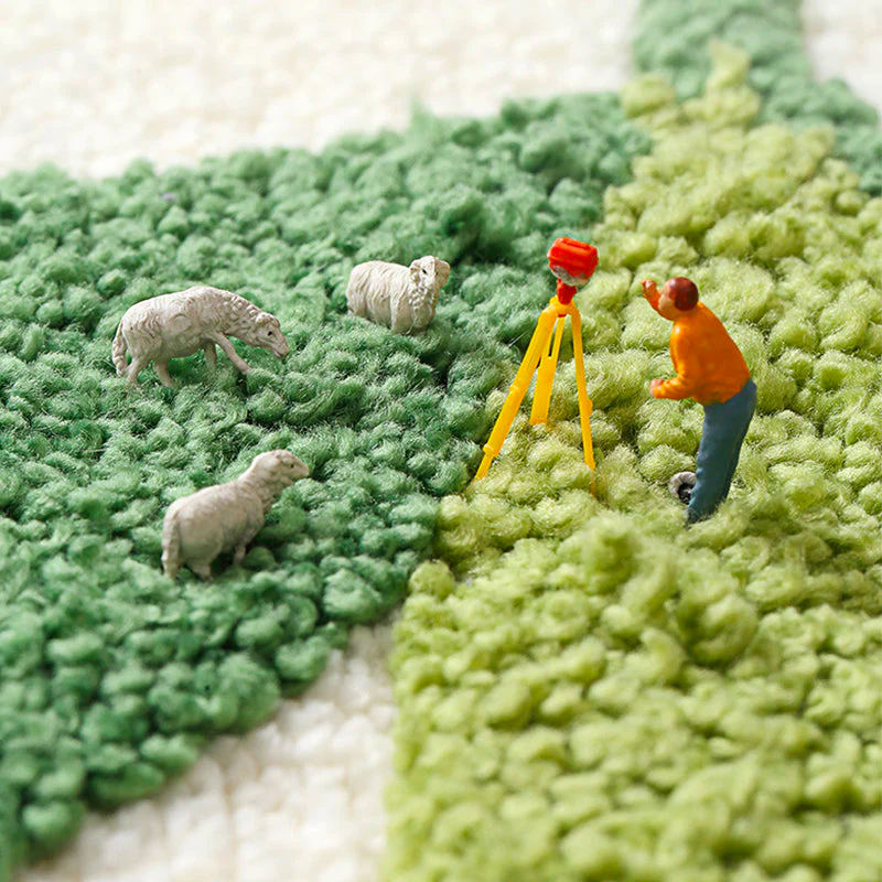 Feblilac LOVE Typography Tufted Bath Mat – Bold Red Comic Style Rug