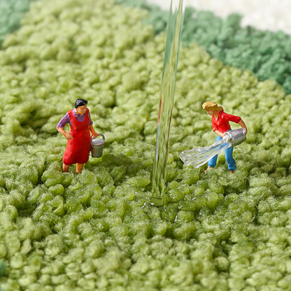 Feblilac LOVE Typography Tufted Bath Mat – Bold Red Comic Style Rug