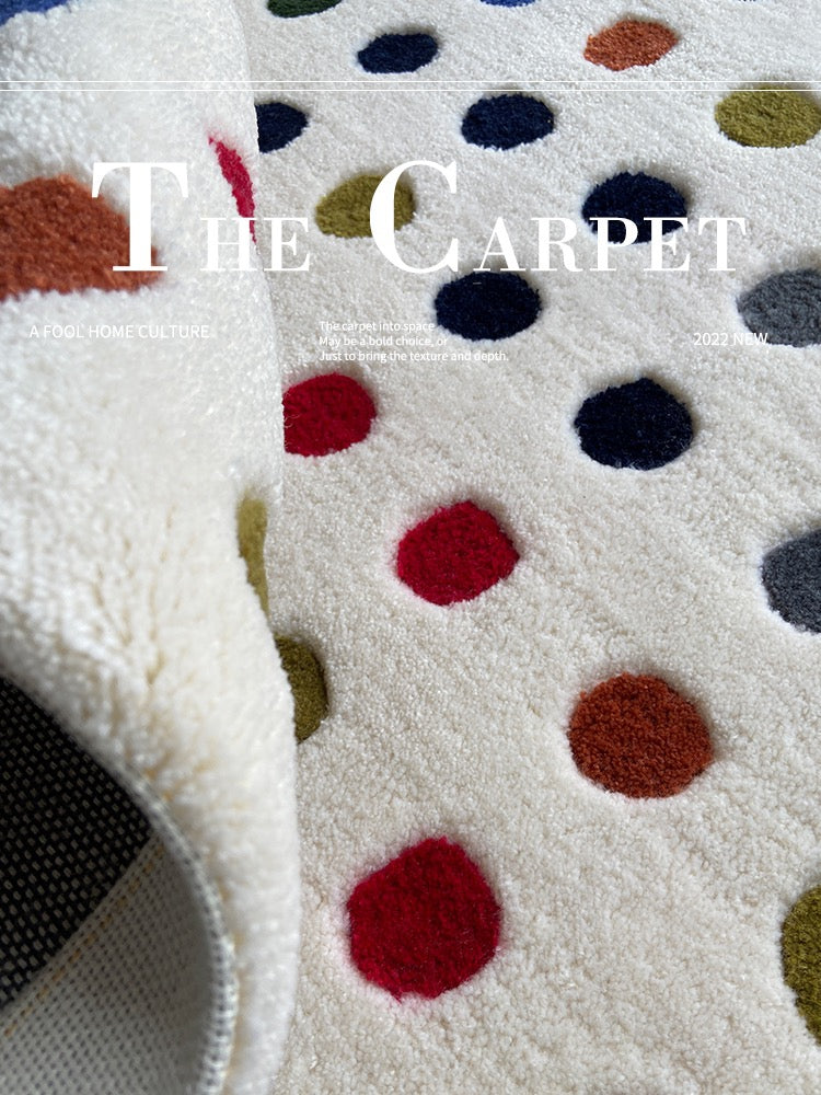 Feblilac Colorful Dots Art Carpet for Living Room - view 3