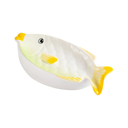 Feblilac Ceramic Original Colorful Fish Soap Box Bathroom