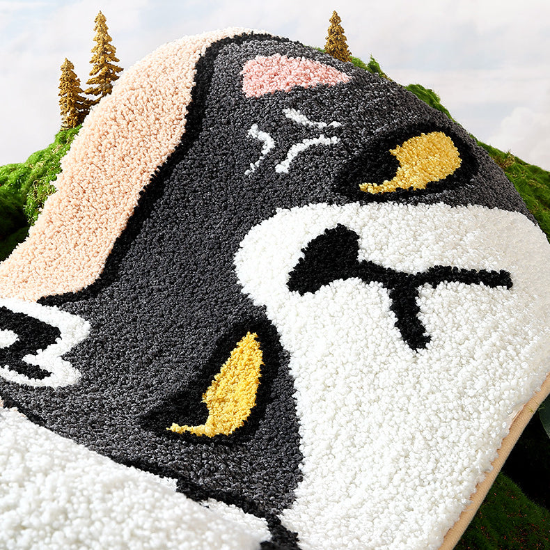Feblilac Cute Animals Lucky Rabbit Tufted Bath Mat - view 3