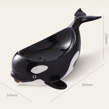 Feblilac Killer Whale Soap Box for Bathroom