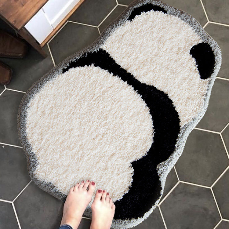 Feblilac Cute Panda Tufted Bath Mat