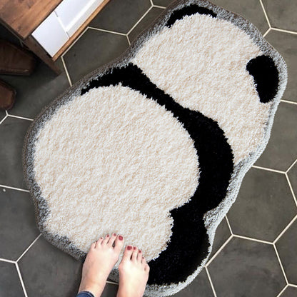 Feblilac Cute Panda Tufted Bath Mat