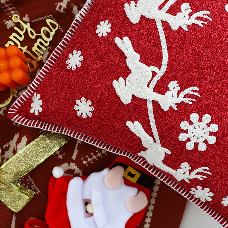 Christmas Pillow Cushion, Pine Tree Snowman Holiday Decoration, Throw Pillow - view 4