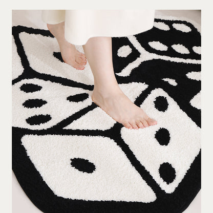 Feblilac Game Dice Tufted Bath Mat