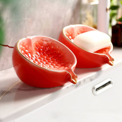 Feblilac Pomegranate Soap Box for Bathroom