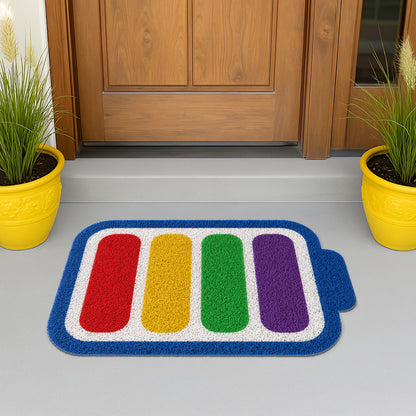 Feblilac Rainbow Battery PVC Coil Door Mat - Scene 1
