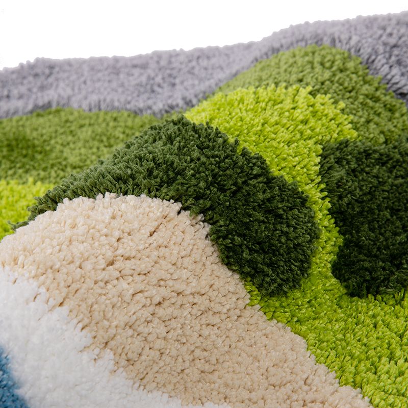 Feblilac Pretty Maldives Leaves Bedroom Mat, Moss and Lake Area Rug - Feblilac® Mat