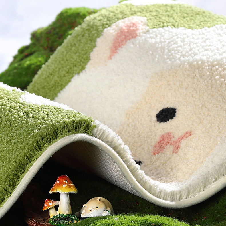 Feblilac Cute Animals Cat and Dog Tufted Bath Mat - view 4
