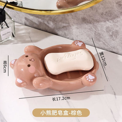 Feblilac Panda Soap Box for Bathroom