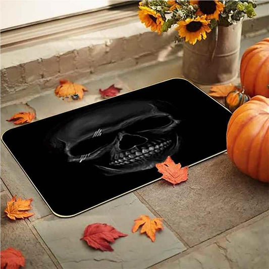 Feblilac  Halloween Ghost Face PVC Coil Door Mat