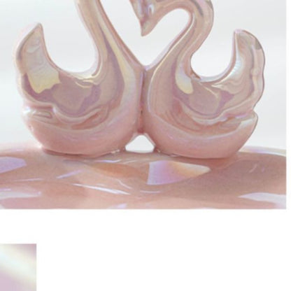 Feblilac Creative Love Swan Ceramic Soap Box