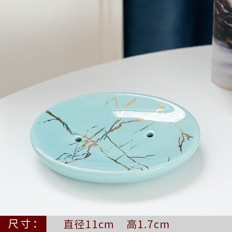 Feblilac Creative Light Luxury Simple Ceramic Soap Box Bathroom - view 20