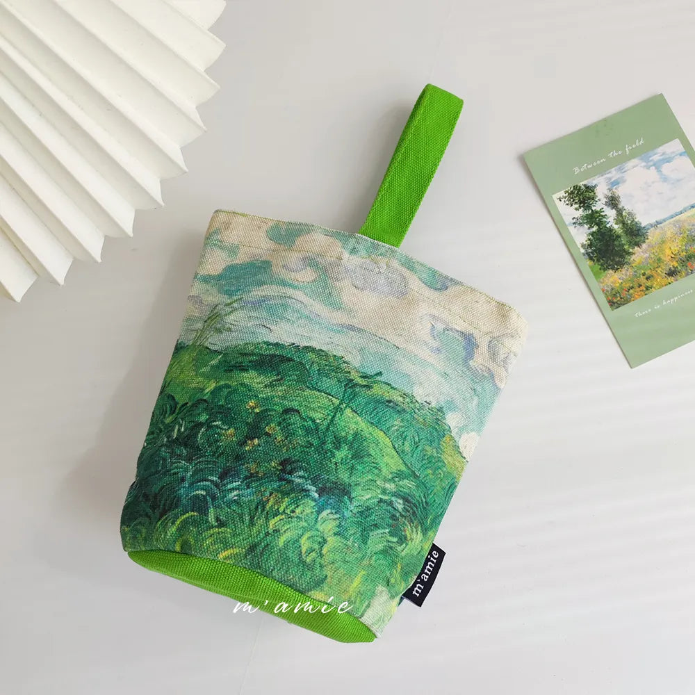 Van Gogh Tote Bag, Small Canvas Bag for Water Bottle