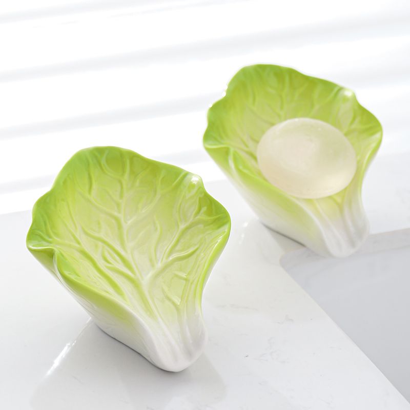 Feblilac Creative Cabbage Baicai Soap Box for Bathroom - view 4