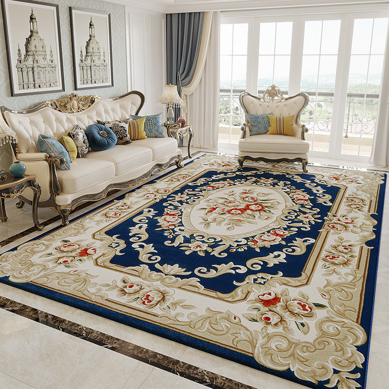 European Flowers Style Area Rug,  Vintage Carpet for  Living Room Bedroom