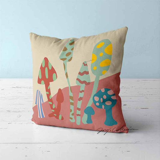 Feblilac Morandi Mushroom Cushion Covers Throw Pillow Covers