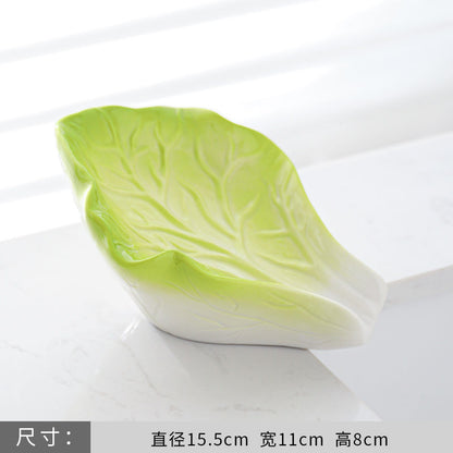 Feblilac Creative Cabbage Baicai Soap Box for Bathroom