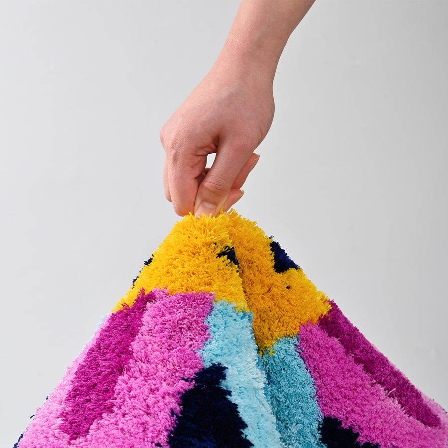 Feblilac Cute Floral Colorful Flower Tufted Bath Mat - view 4