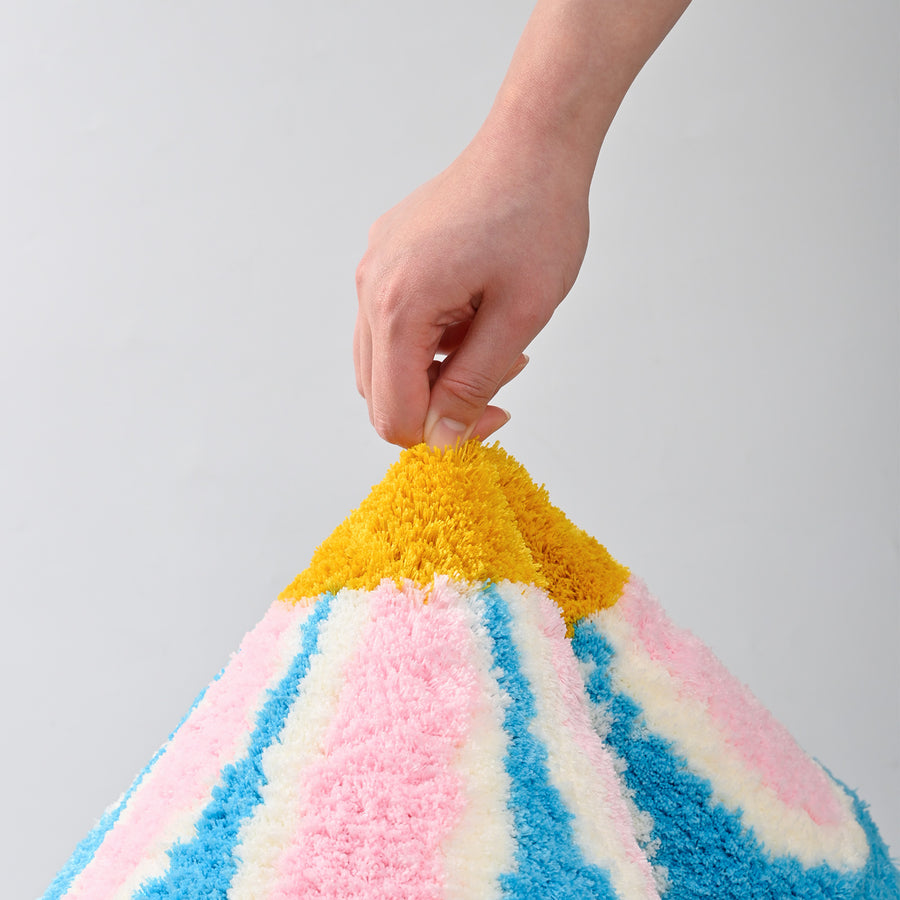 Feblilac Cute Floral Pink Blue Yellow Daisy Flower Tufted Bath Mat - view 4