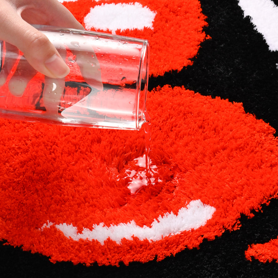 Feblilac Red Tongue Tufted Bath Mat - view 4