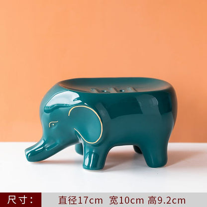 Feblilac Elephant Soap Box for Bathroom