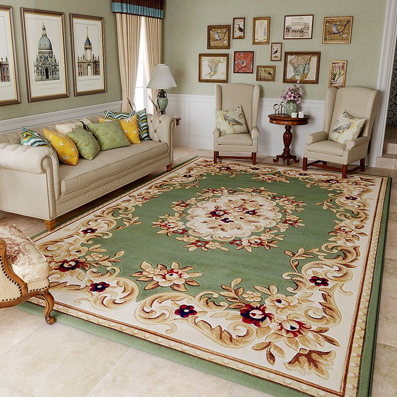 European Flowers Style Area Rug,  Vintage Carpet for  Living Room Bedroom