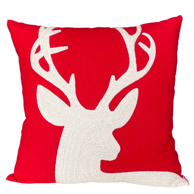 Christmas Snowman Pillow Cushion, Red Holiday Gift Home Decor - view 12