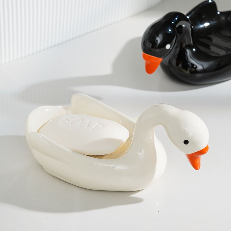 Feblilac Personalized Swan Bathroom Soap Box