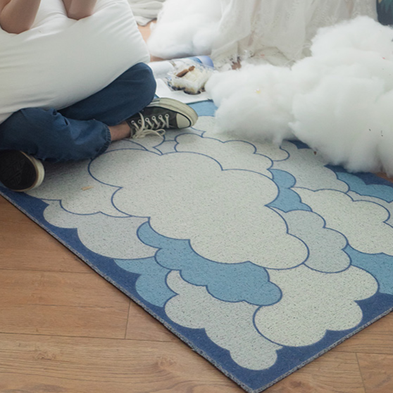 Feblilac Cute and Creative Cloud Door Mat - Non-Slip, Trim-to-Fit Design - view 3