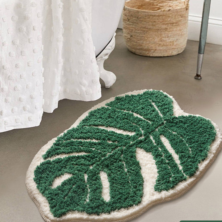 Feblilac Leaves Tufted Bath Mat