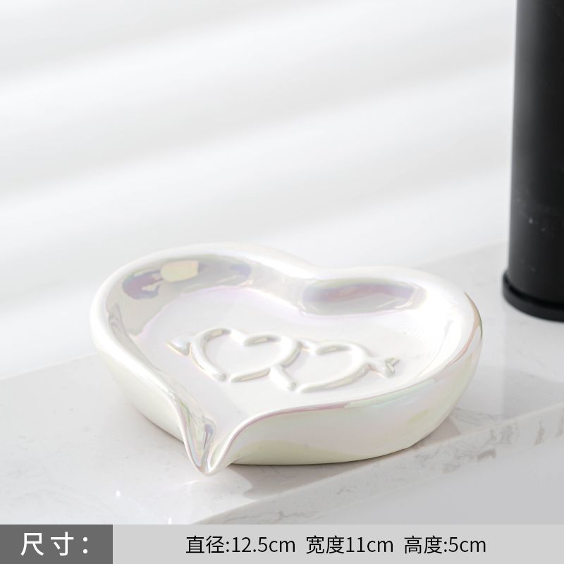 Feblilac Creative Love Swan Ceramic Soap Box