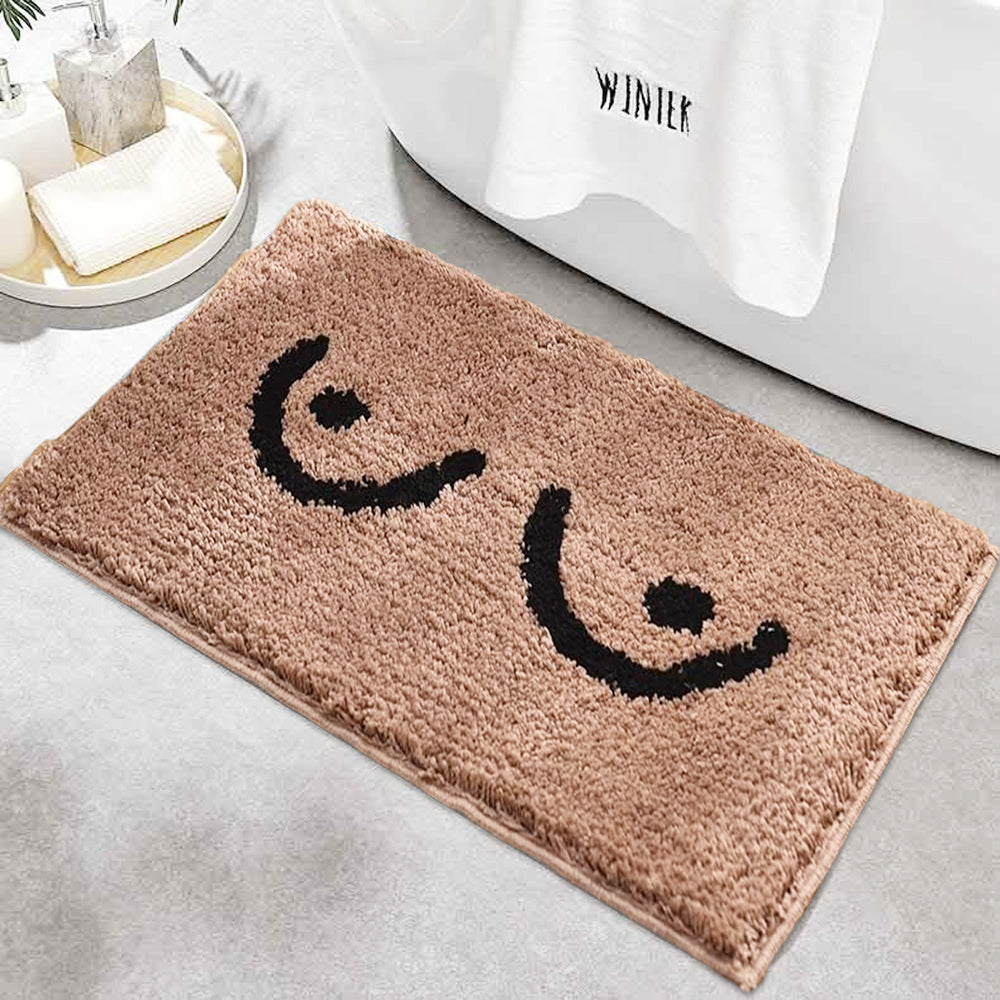 Feblilac Cute Naked Brown Boobs Bath Mat