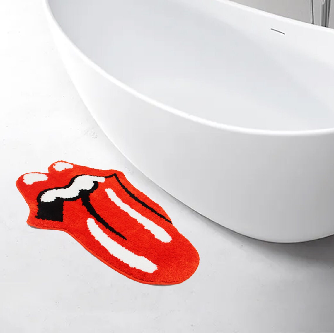Funny Red Tongue Bath Mat Rugs