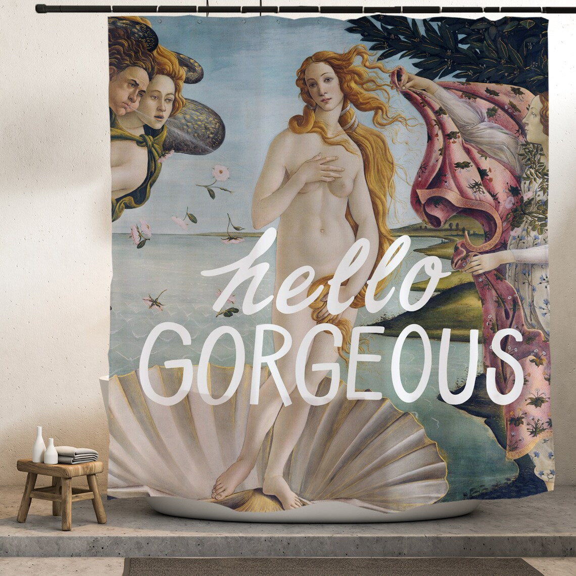 Feblilac Venus Hello Gorgeous Shower Curtain