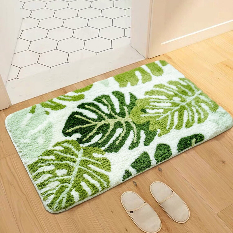 Green Leaf Bath Mat Feblilac® Mat