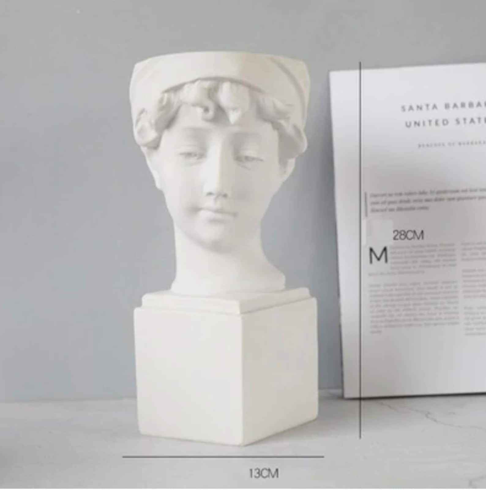 Ancient Greek Sculpture Vase, Made of Resin